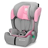 Kinderkraft Kinderautositz COMFORT UP I-SIZE, Autokindersitz, Autositz, Kindersitz, ein Autositz für Kinder von 76-150 cm, 5-Punkt-Sicherheitsgurt, Einstellbare Kopfstütze, ECE R129/03, Rosa